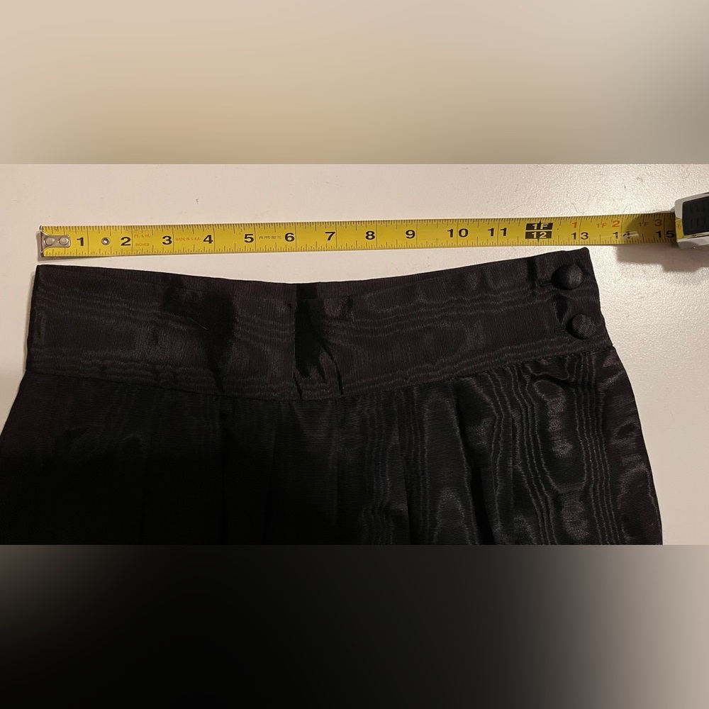 Women's Black Moire Fabric Maxi Skirt - Picture 7 of 9